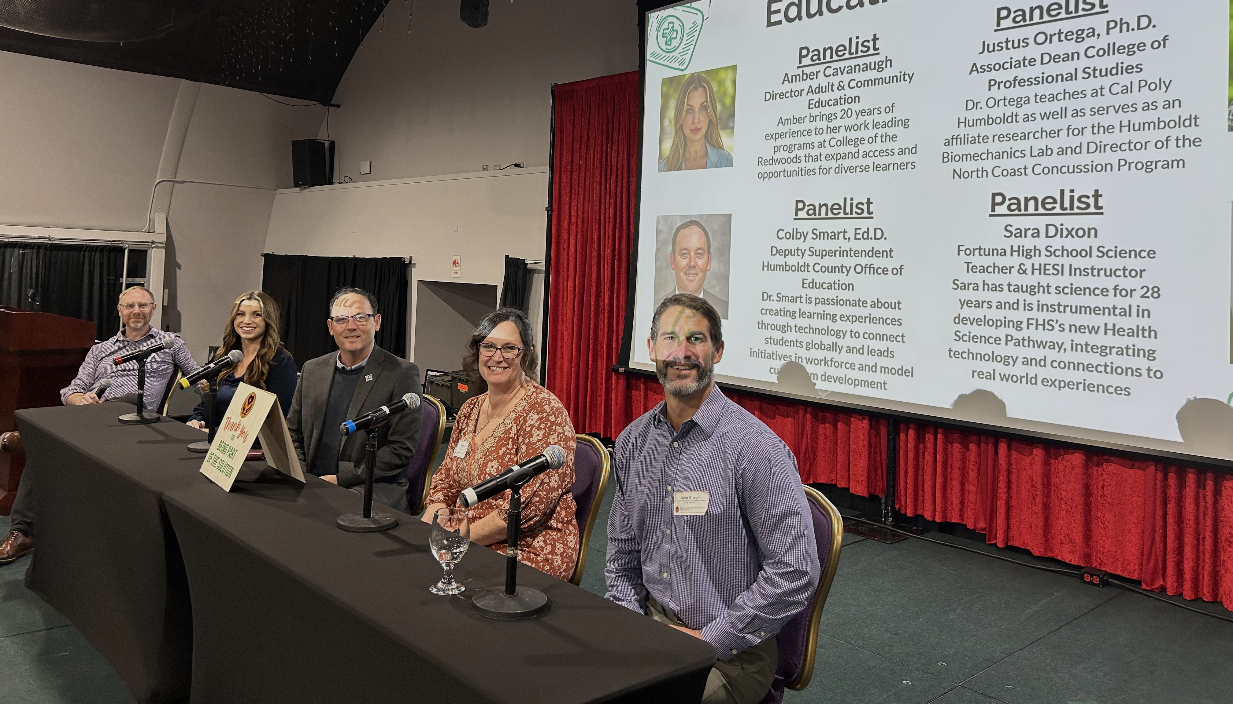 Education Panelists (From left to right: Montel, Amber C., Colby S., Sara D., Justus O.)