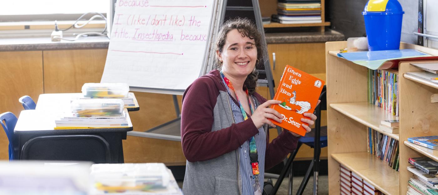 Student with Educational Resources